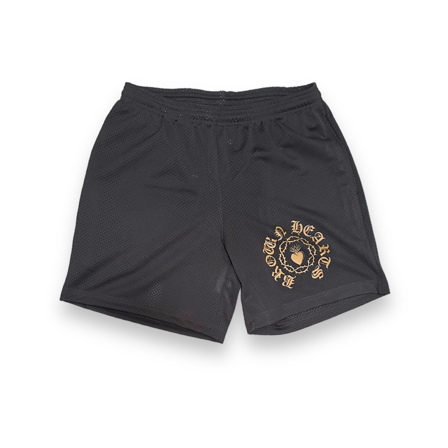 BROWN HEARTS SHORTS - BROWN