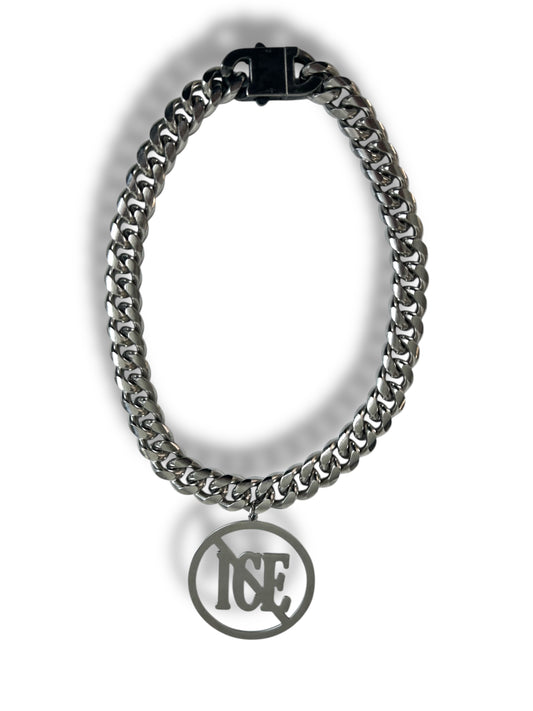 NO ICE Silver Stainless Cuban Necklace