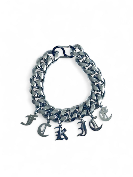 FCK ICE Silver Stainless Cuban Bracelet