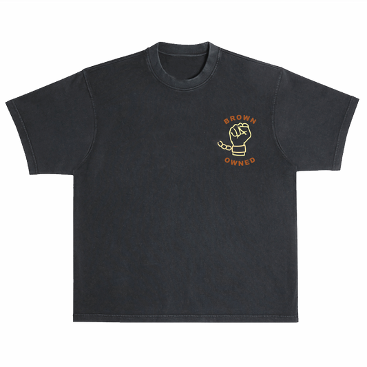 BROWN OWNED TEE - BLACK
