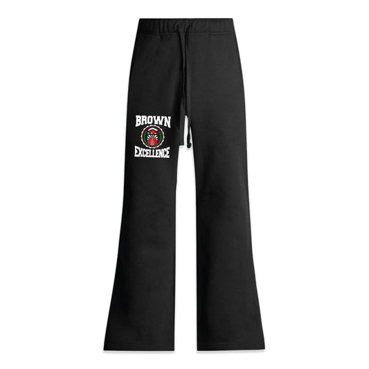 BROWN EXCELLENCE FLARED PANT - BLACK