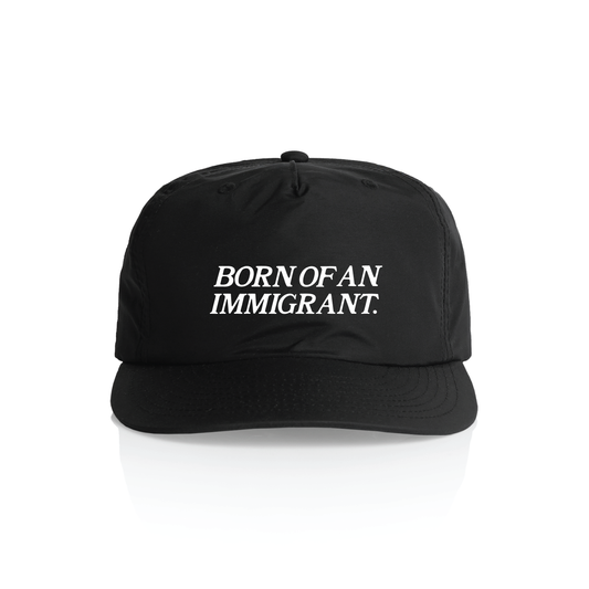BORN OF AN IMMIGRANT 2.0 CAP NYLON - BLACK