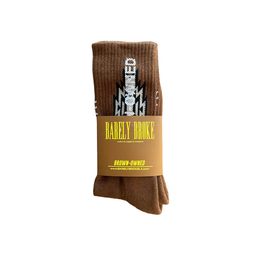 BROWN OWNED 2 PAIR SOCKS